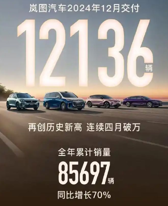 傳統車企打贏高端市場 嵐圖汽車2024年銷量引人注目(圖2)