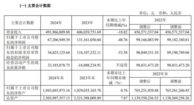 九游體育：華曙高科2024年營收492 億元凈利潤為6720萬元