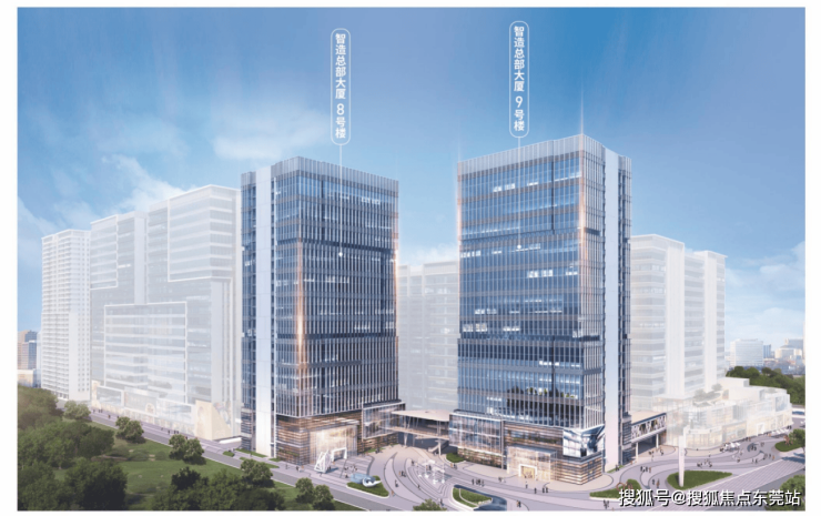 九游官網入口：東莞長安廠房企業形象升級 天工智谷99米地標建筑中空玻璃幕墻設計(圖5)